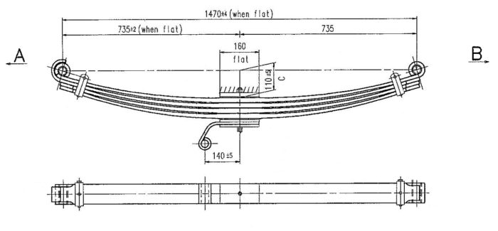 HIN-39P - Parabolic Leaf Spring