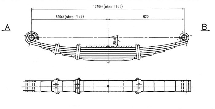SCA-04H - Multileaf Leaf Spring