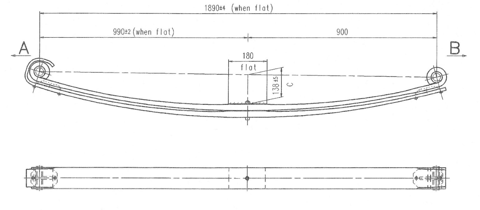 VOL29PSB Parabolic Leaf Spring West Coast Suspensions
