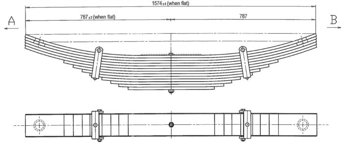 BPW 90 - Multileaf Leaf Spring