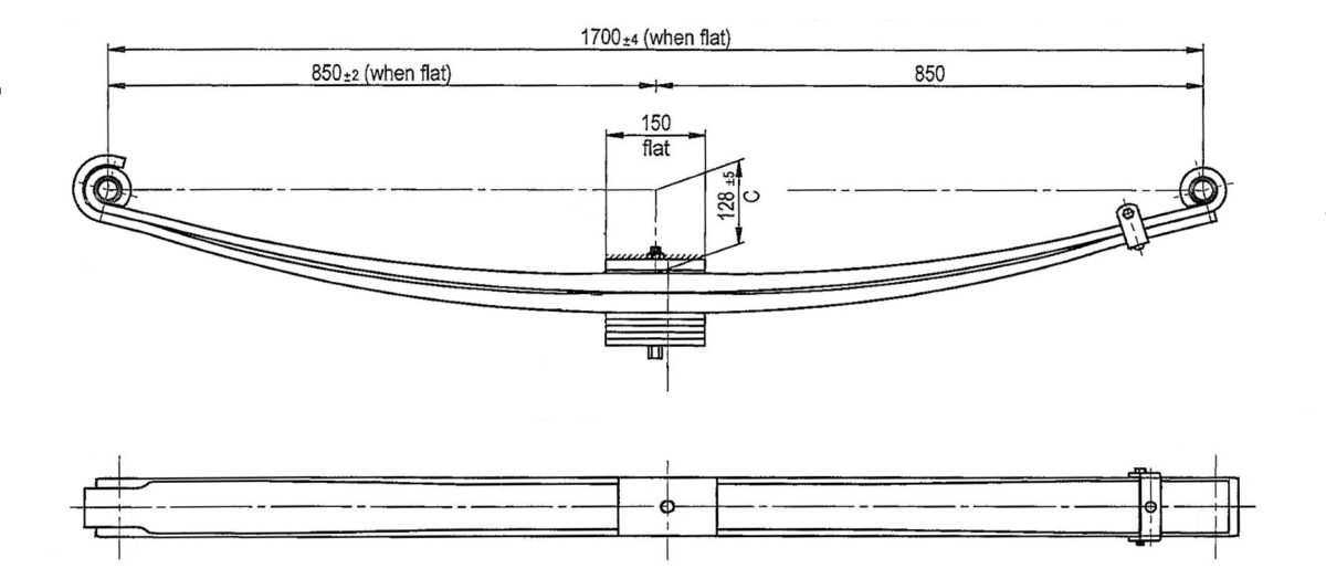 HIN40P Parabolic Leaf Spring West Coast Suspensions
