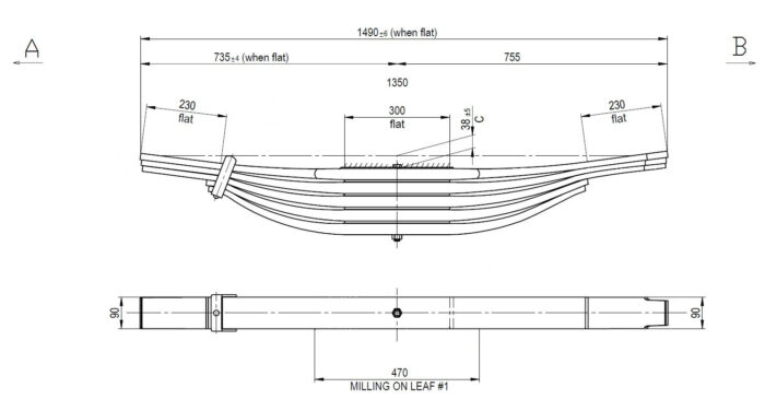 ISU-49P Parabolic Leaf Spring