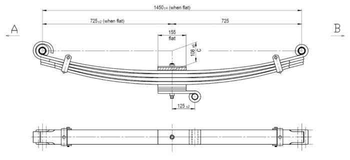 ISU-48P Parabolic Leaf Spring